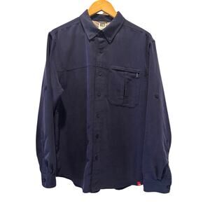 The North Face Men’s Navy Button-Up Shirt Size M Outdoorcore Gorpcore TravelWear